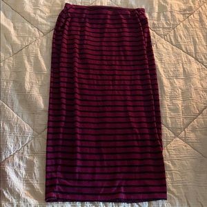 Old Navy Striped Midi Skirt